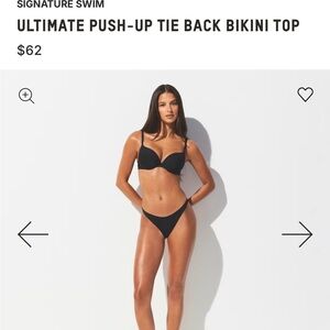 SKIMS Black Push-Up Tie Back Bikini Top